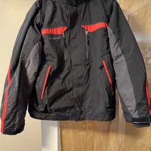 Columbia Kids Black, grey and Red Snow Jacket